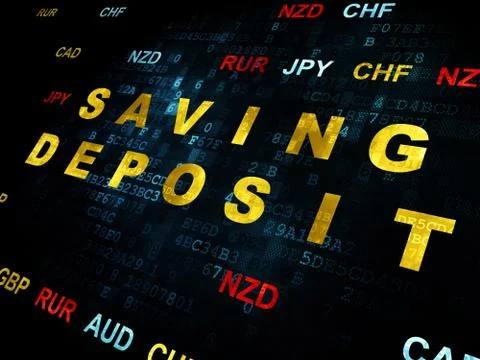 Currency concept: Saving Deposit on Digital background Stockillustratie