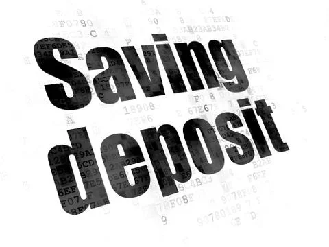 Currency concept: Saving Deposit on Digital background Stock Illustration