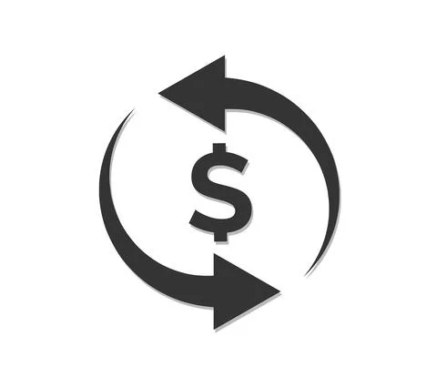 Currency conversion flat vector icon. Dollar conversion flat vector icon. Stock Illustration