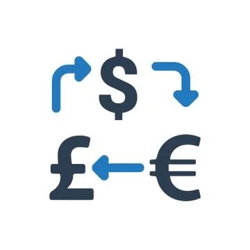 Currency Conversion Icon Stock Illustration