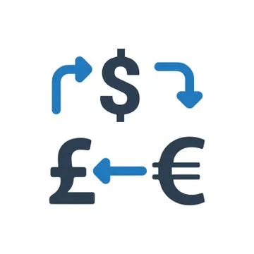 Currency Conversion Icon Stock Illustration