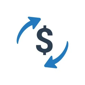 Currency Conversion Icon Stock Illustration