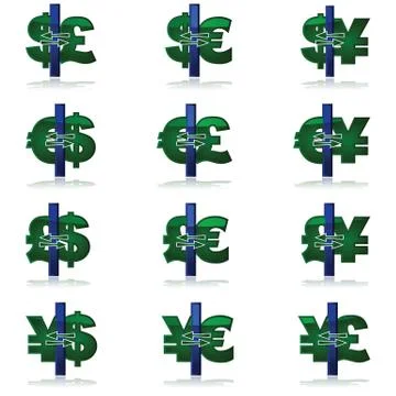 Currency conversion Stock Illustration
