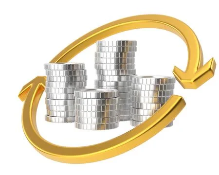 Currency conversion rate. 3D illustration. Stock Illustration