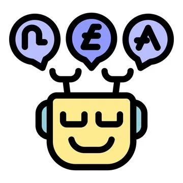 Currency converter bot managing global finance and exchange rates Illustration
