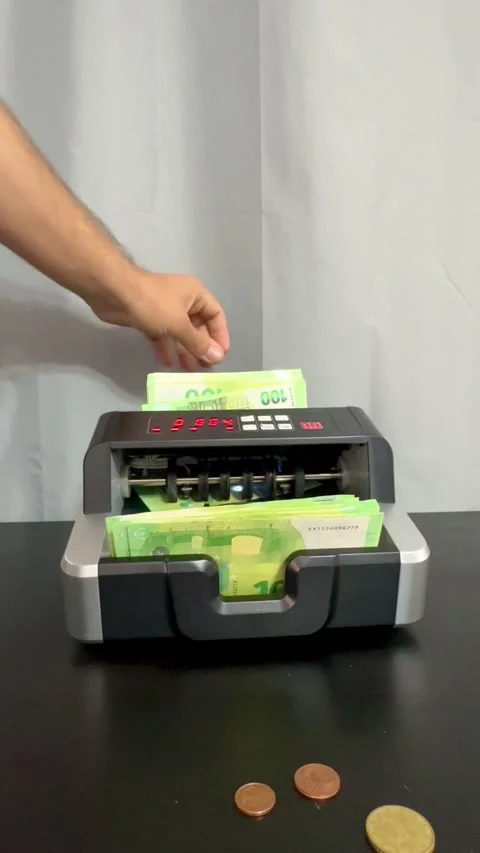 Currency counting machine Stock Footage 301999715