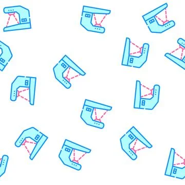 Currency detector device vector seamless pattern Stock Illustration