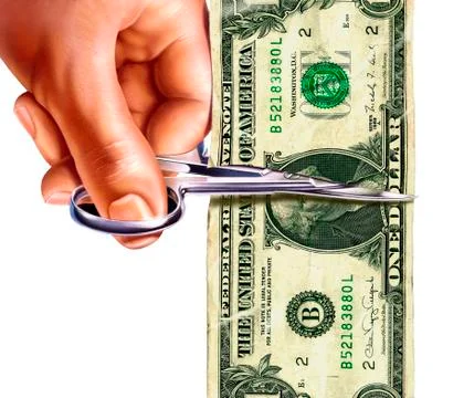 Currency devaluation; conceptual artwork Stock Illustration