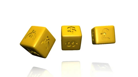 Currency Dice HD Stock Footage 34193833