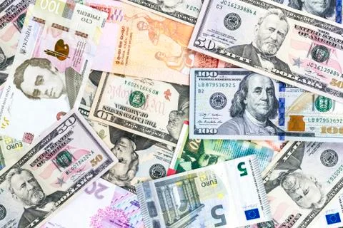 Currency of different countries Foto stock