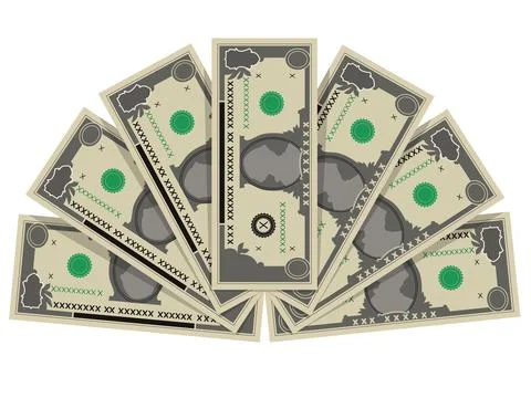 Currency, dollar Stock Illustration