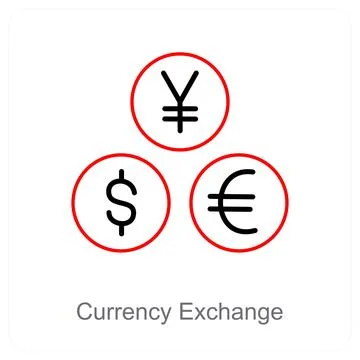 Currency Exchange and conversion icon concept Stock Illustration