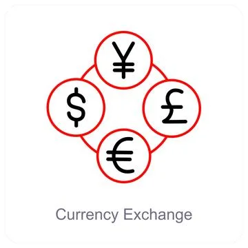Currency Exchange and conversion icon concept Stock Illustration