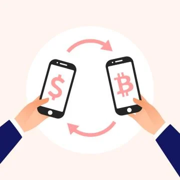 Currency exchange concept illustration. Vector flat. Stock Illustration