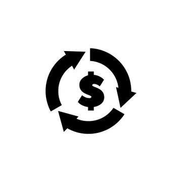 Currency Exchange Flat Vector Icon Stock Illustration