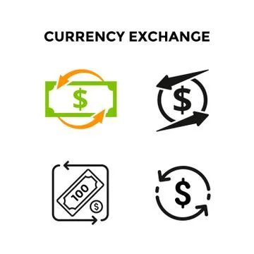 Currency Exchange icon Illustrazione stock