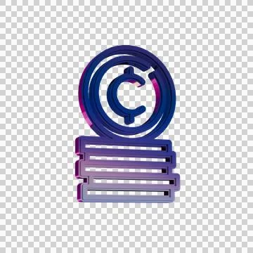 Currency Exchange Icon in Neon Gradient Style.. Illustrazione stock