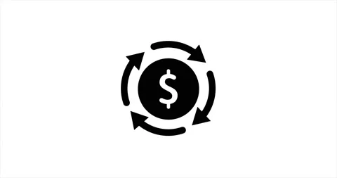 Currency exchange icon set animated. 4k video. Money transfer icon. 動画素材 153136389