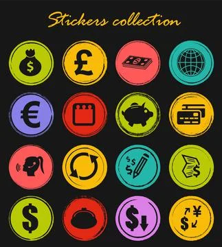 Currency exchange icons set Stock Illustration