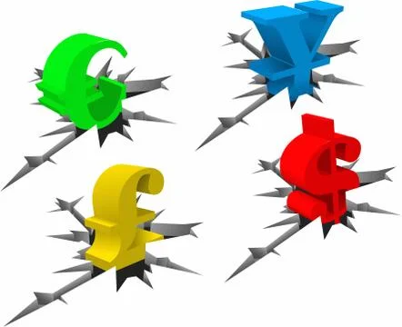 Currency of exchange Stock Illustration