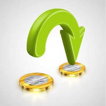 Currency exchange illustration, vector Stock Illustration