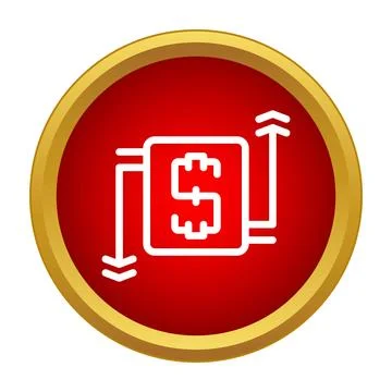 Currency exchange process with dollar sign and arrows Stock Illustration