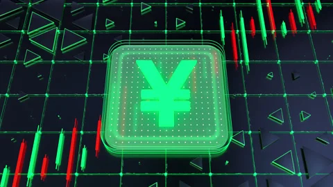 Currency exchange rate, yen or yuan index investors in the stock market Forex Stock Footage 301599656