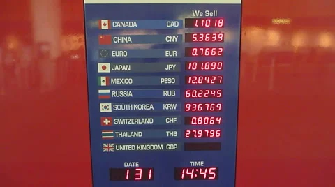 Currency Exchange Rates Stock Footage 46539702