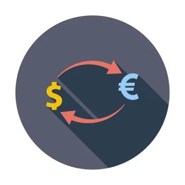 Currency exchange single icon. Stock Illustration