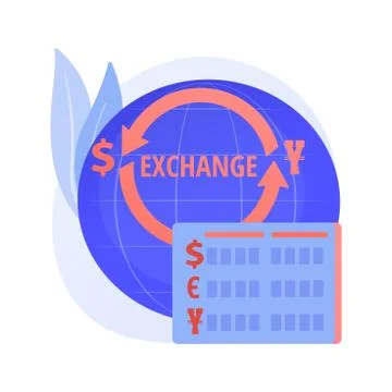 Currency exchange vector concept metaphor 스톡 일러스트