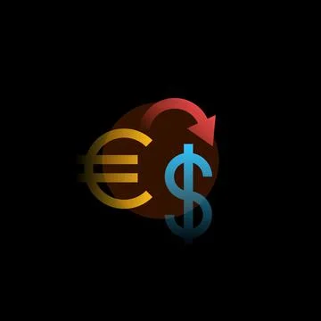 Currency exchange. Vector icon in gradient style Stock Illustration