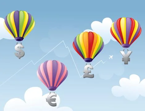 Currency fluctuation Stock Illustration