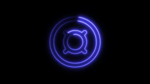 Currency Generic Outline Icon in HD Video Neon Animation Vídeo Stock 304552976