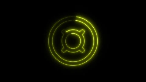 Currency Generic Outline Icon in HD Video Neon Animation 库存影片 304552978