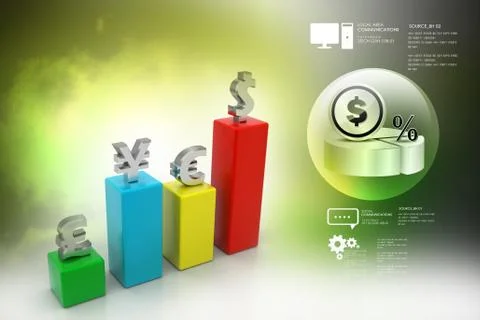 Currency graph Stock Illustration