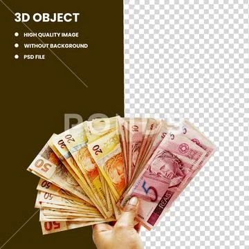 Currency in Hand: Financial Wealth Illustrations PNG PSD Template