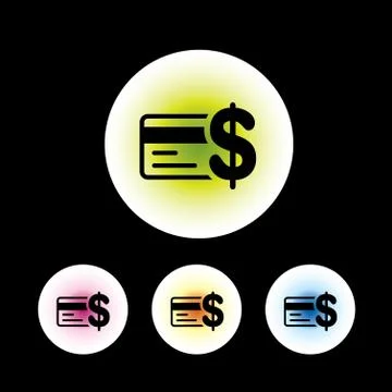 Currency icon set Stock Illustration