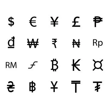 Currency icon vector Stock Illustration