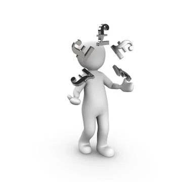Currency juggler 15 Stock Illustration