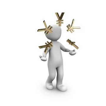 Currency juggler 2 Stock Illustration