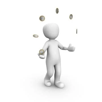 Currency juggler 7 Stock Illustration