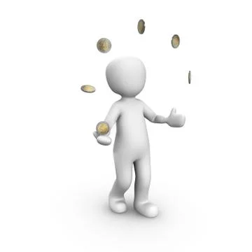 Currency juggler 8 Stock Illustration