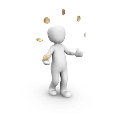 Currency juggler 9 Stock Illustration