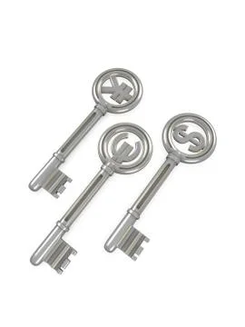 Currency key Illustrazione stock