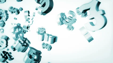 Currency Loop Blue Stock Footage 23457876