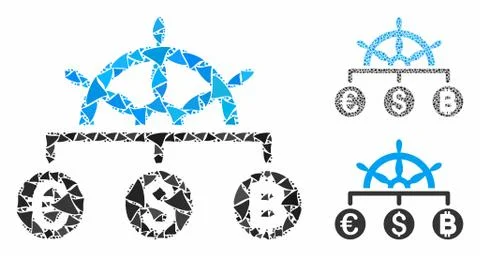 Currency management Composition Icon of Bumpy Items Stock Illustration