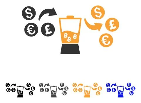 Currency Mixer Vector Icon Stock Illustration