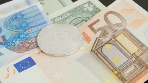 Currency notes and bitcoin Stock Footage 113816158