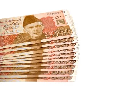 Currency notes in Pakistani Rupees Foto stock