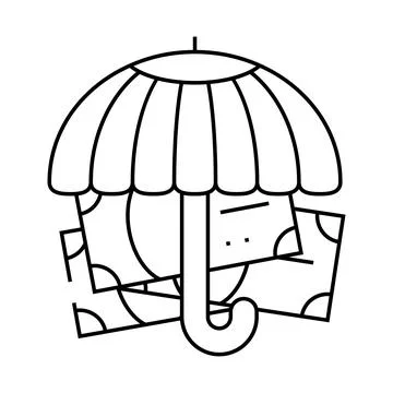 Currency selection line icon vector illustration Illustrazione stock